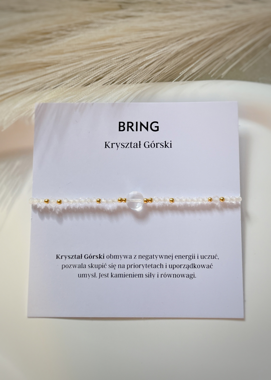 Bransoletka z kamieni naturalnych kryształ górski