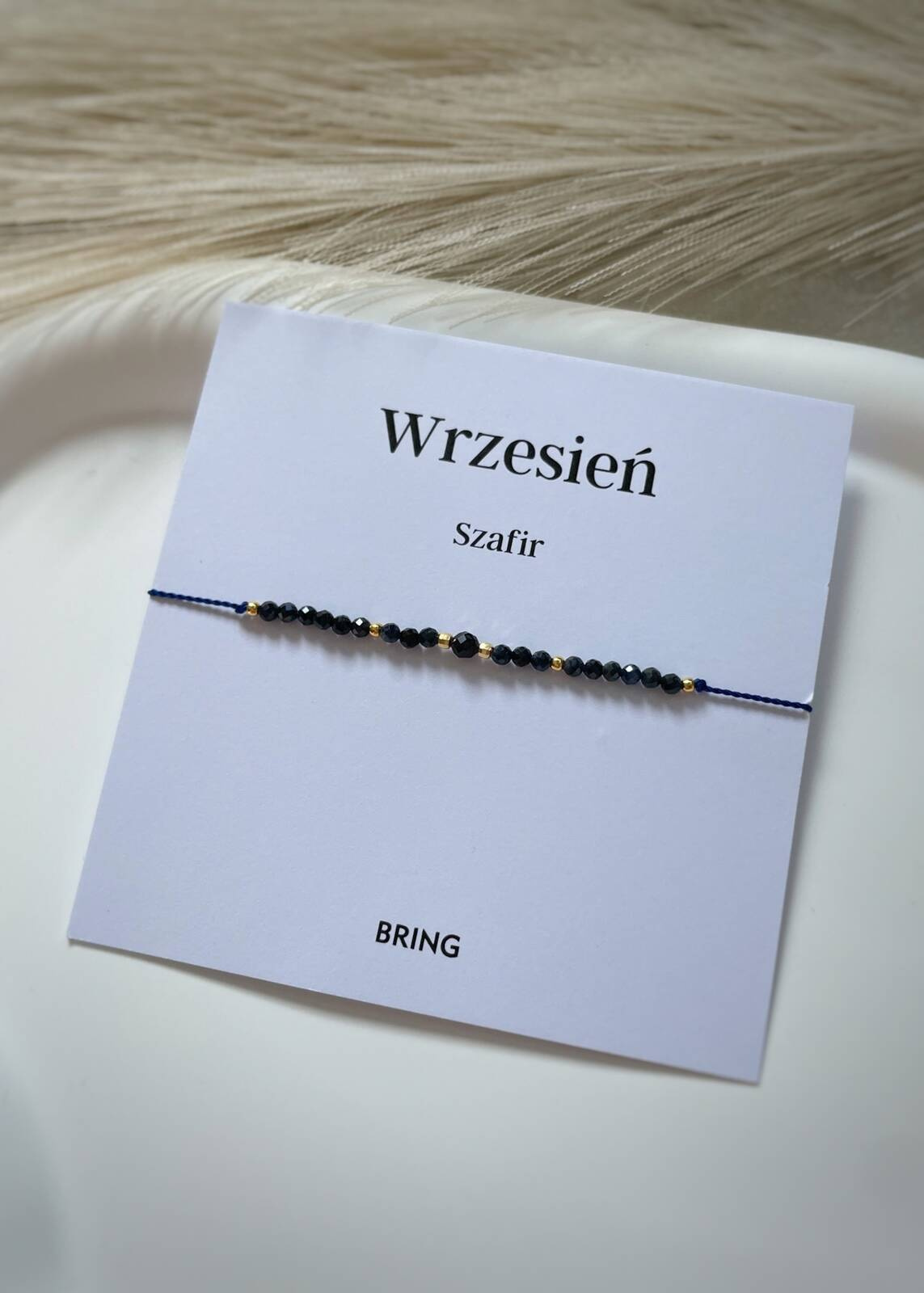 Bransoletka Kamień Urodzeniowy - Wrzesień pozłacana