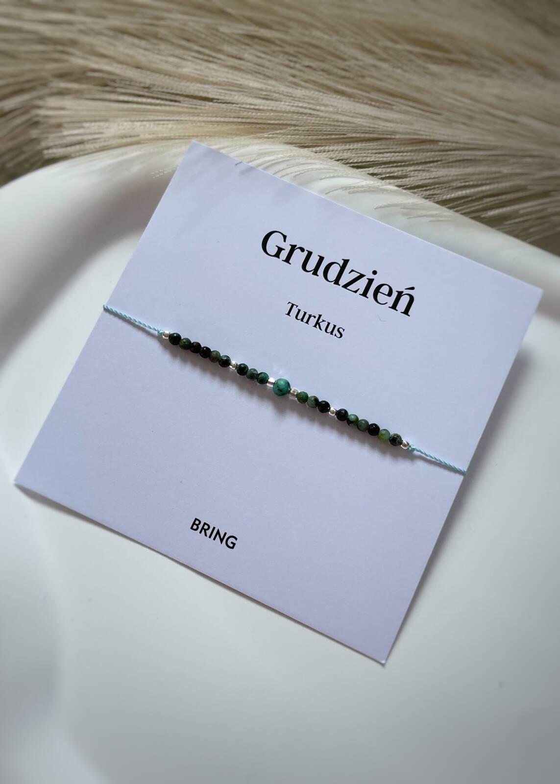Bransoletka Kamień Urodzeniowy - Grudzień srebrna