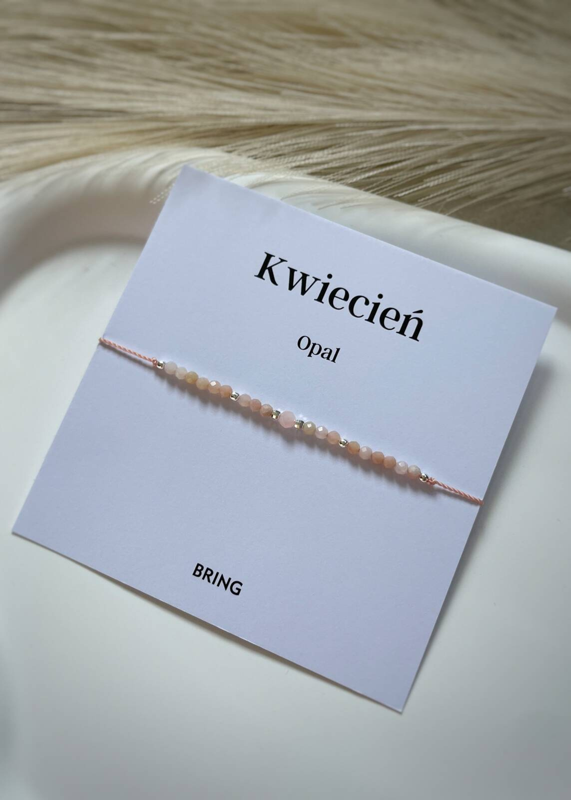 Bransoletka Kamień Urodzeniowy - Kwiecień srebrna
