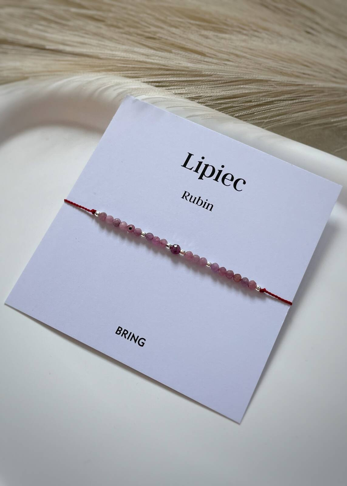 Bransoletka Kamień Urodzeniowy - Lipiec srebrna