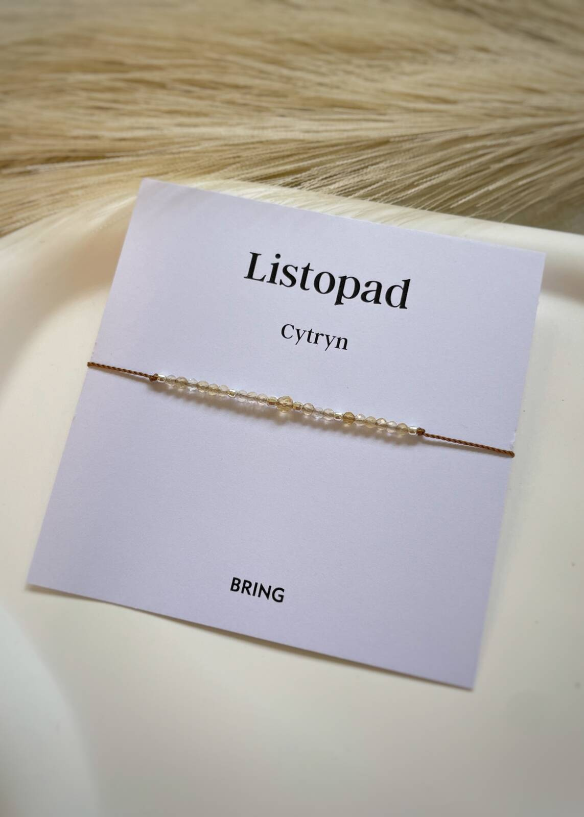 Bransoletka Kamień Urodzeniowy - Listopad srebrna