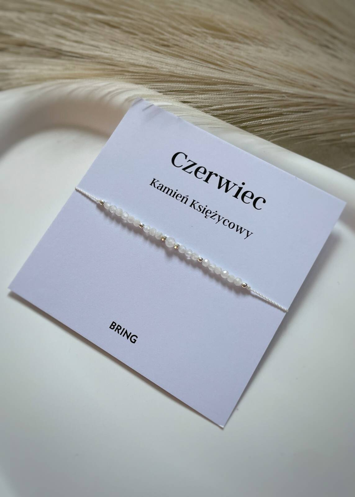Bransoletka Kamień Urodzeniowy - Czerwiec srebrna
